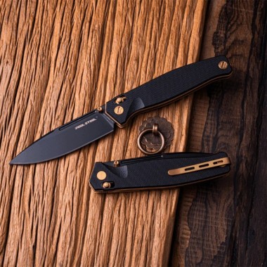 Нож складной Real Steel Huginn BlackGold G10, клинок VG-10, 9,3см